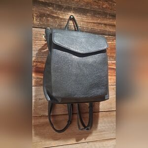 NWOT Antik Kraft Vegan black leather backpack purse